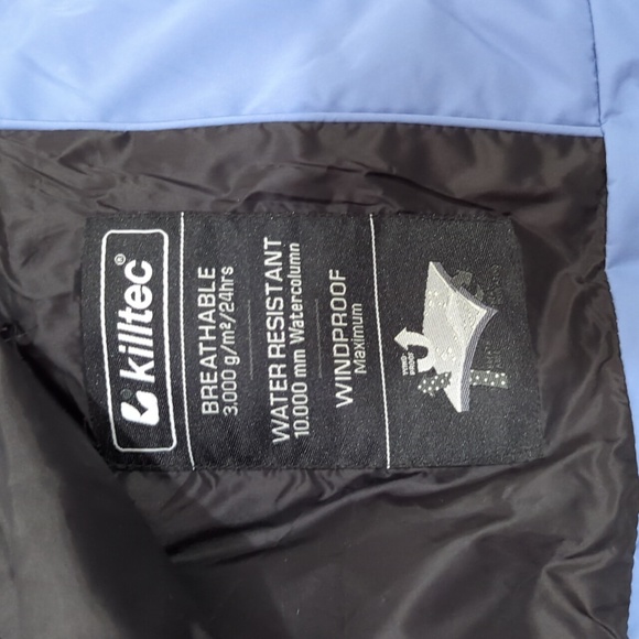 Killtec Houndstooth Logo Puffer Ski Jacket - Insulated size 6 purple - Picture 5 of 8